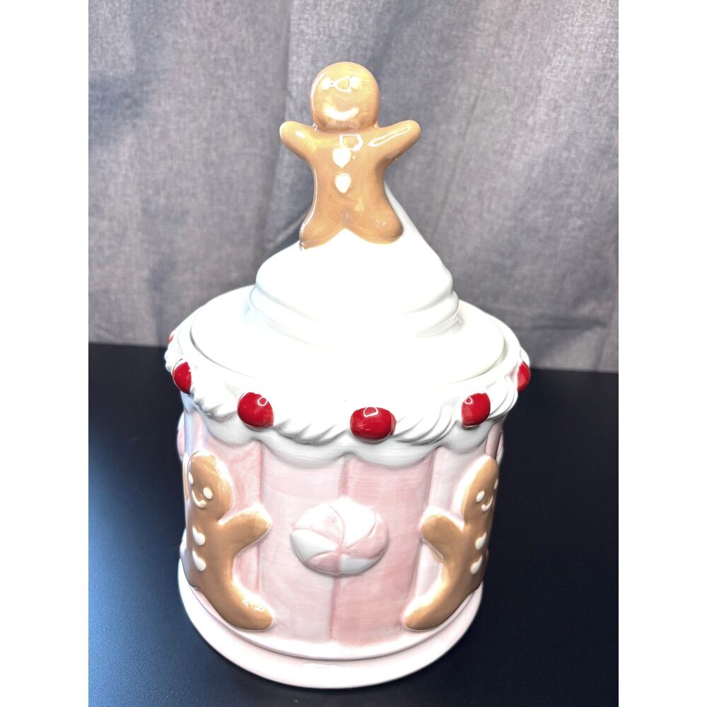 VIRAL Peppermint & Pine Whipped Gingerbread Christmas Cookie Jar (12inch)